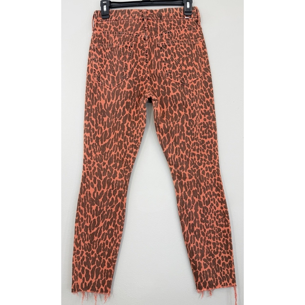 Mother Jeans Women's 26 High Waisted Looker Ankle Fray Animal Attraction Leopard - Picture 2 of 11